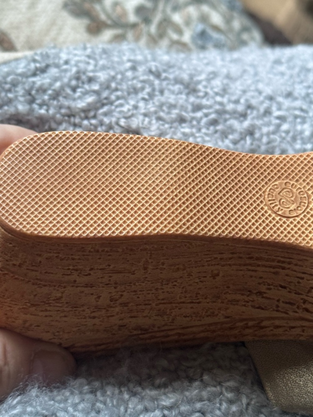 Italian Shoemakers Metallic Slip-On Sandal with Tan Footbed - Picture 11 of 11